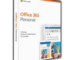 Microsoft Office 365 Personal box featuring premium Office apps, 1TB OneDrive storage, and advanced security features